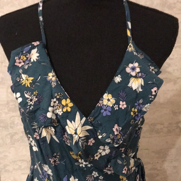 Green floral summer dress - Picture 3 of 3